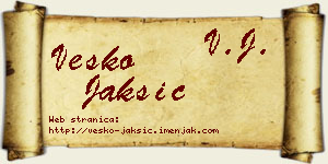 Vesko Jakšić vizit kartica